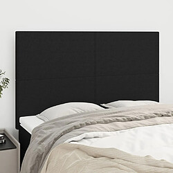 vidaXL Têtes de lit 4 pcs Noir 72x5x78/88 cm Tissu