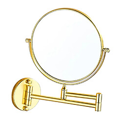 Support Mural Double Face 3X Loupe De Rasage Cosmétique Miroir Grossissant Doré pas cher