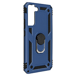 Avizar Coque Samsung Galaxy S22 Antichoc Hybride Bague Support Vidéo Bleu Nuit