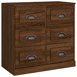 vidaXL Buffet chêne marron 70x35,5x67,5 cm Bois d'ingénierie