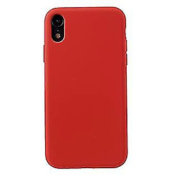 Universal Étui en silicone liquide rouge doux pour votre iPhone XR de 6,1 pouces Apple 6,1