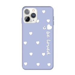 Wewoo Coque Pour iPhone 11 Pro visage souriant plusieurs coeurs d'amour motif coloré givré TPU téléphone étui de protection violet clair