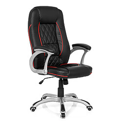 Hjh Office Fauteuil de direction RELAX AB100 simili cuir noir/rouge