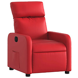 Maison Chic Fauteuil Relax pour salon, Fauteuil inclinable Rouge Similicuir -GKD40485