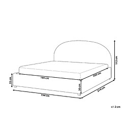 Avis Beliani Lit à coffre en bouclé beige avec rangement 180x200 cm VAUCLUSE