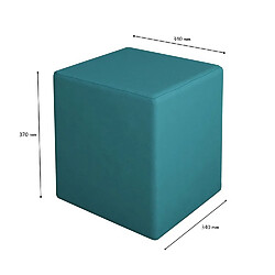 Avis EPIKASA Pouf Milena, Bleu Azur, Panneau d'Aggloméré Mélaminé, 34x34x37 cm