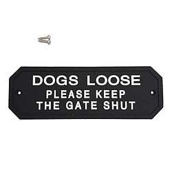 Plaque signalétique de plaque de porte de mur de jardin flexible Plaque Plaque DOGS LOOSE_1