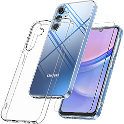 Coque Silicone Transparente + Verre Trempe Pour Samsung Galaxy A15 Little Boutik©