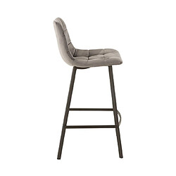 Acheter Mes Chaise de bar 47x43x95 cm en tissu gris foncé - MONTY