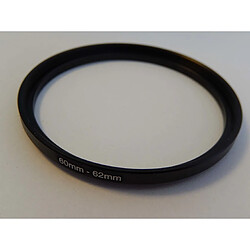 Adaptateur filtre Step-Up vhbw 60mm-62mm Noir pour appareil photo Agfa, Agfaphoto, Canon, Casio, Fujifilm, Kodak, Minolta, Nikon, Olympus