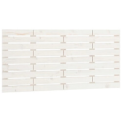 vidaXL Tête de lit murale Blanc 126x3x63 cm Bois massif de pin