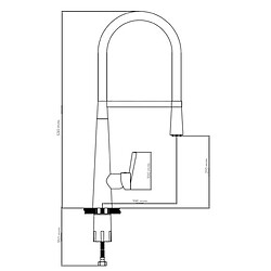 Avis Robinet mitigeur d'evier cuisine Bec haut mobile douchette orientable