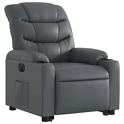 Acheter vidaXL Fauteuil inclinable électrique gris similicuir