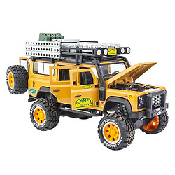 Universal 1:28 Diecast Pull Back Car Toys Alloy Jeep Adventure Car Model(Jaune)