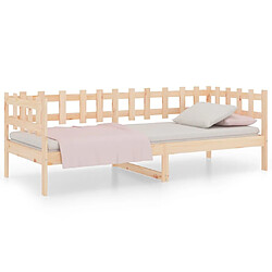 vidaXL Lit de jour sans matelas 90x200 cm bois de pin massif