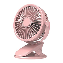 (rose) Ventilateur de Clip de bureau Ventilateur de Chargement USB Dortoir de Bureau Extérieur Mini Petit Ventilateur Électrique Portable