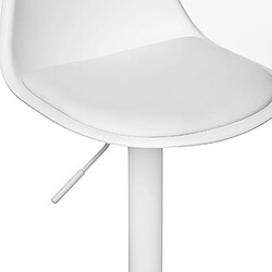 Acheter Toilinux Lot de 2 Chaises de bar Aiko en polypropylène ajustable - Blanc