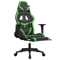 Avis Maison Chic Chaise de jeu, Chaise gaming de massage avec repose-pied, Fauteuil gamer,Chaise de Bureau Noir&Vert Similicuir -GKD30544