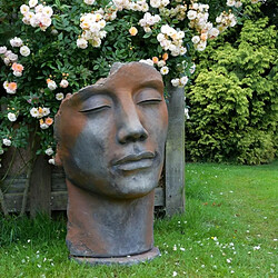 Avis Jardinex Statue visage homm... 115 cm - Rouille