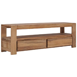 Maison Chic Meuble TV scandinave - Banc TV pour salon 120 x 30 x 40 cm Bois de teck massif -MN80235