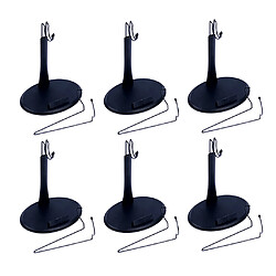 6x 1/6 Échelle Support Stand d'affichage U-Type et Bugue Type pour 12 '' Figurines d'action - Noir