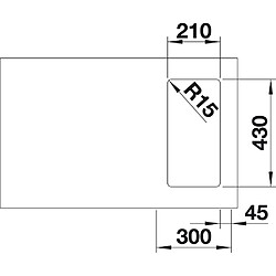 BLANCO 522951 Andano 180 de If soie Brillance, acier inoxydable pas cher