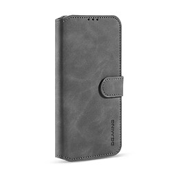 Etui en PU style rétro avec support gris pour votre Samsung Galaxy A21s