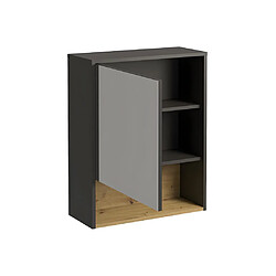 Avis Vente-Unique Armoire murale de salle de bain anthracite - 60 cm - YANGRA