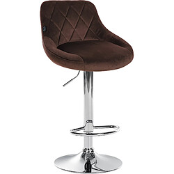 Non Tabouret de bar Lazio velours chrome