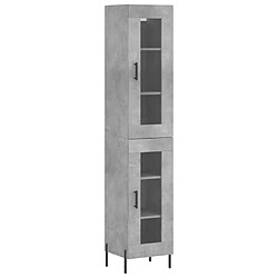 Maison Chic Buffet,Meuble de Rangement,commode pour salon,Cuisine Gris béton 34,5x34x180 cm Bois d'ingénierie -MN15007