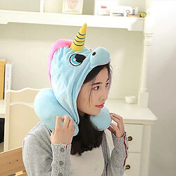 Universal 30 cm en peluche Unicorn Cartoon Animal en U Cabillement de voyage Courier de sommeil Gift Animal (bleu)