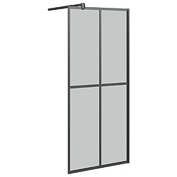 vidaXL Écran de douche 80x195 cm Verre trempé foncé