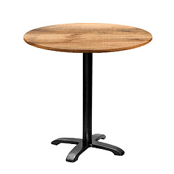 Restootab Table ronde Ø80cm - modèle Bazila tanin clair 