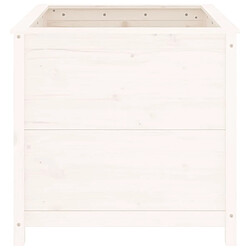 Avis vidaXL Jardinière blanc 82,5x82,5x78 cm bois massif de pin