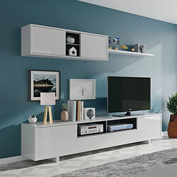 Dansmamaison Composition TV Blanc/Gris anthracite - IRVINE