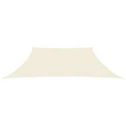 Helloshop26 Voile d'ombrage 160 g/m² 3/4 x 3 m crème PEHD 02_0009079