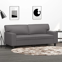 Maison Chic Canapé à 2 places,Sofa de Salon,Canapé droit Gris 140 cm Similicuir -GKD890714