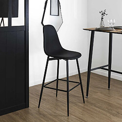 The Home Deco Factory Lot de 2 chaises de bar MALO - Noir