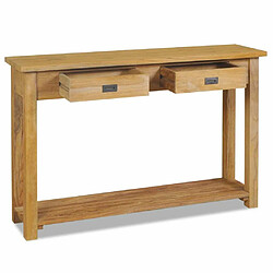 Avis Maison Chic Table console | Meuble d'entrée | Table d'appoint teck massif 120x30x80 cm -GKD24699