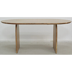 Aubry Gaspard Table ovale en acacia.