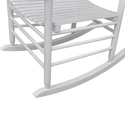 Avis Maison Chic Chaise/Fateuill à bascule, Rocking chair avec siège incurvé Blanc Bois -GKD35582