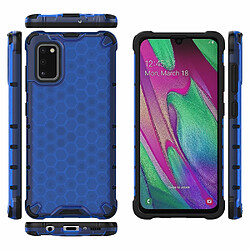 Coque en TPU modèle en nid d'abeille hybride antichoc bleu pour votre Samsung Galaxy A41 (Global Version)