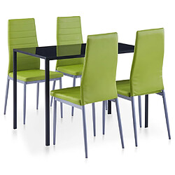 vidaXL Mobilier de salle à manger 5 pcs Vert