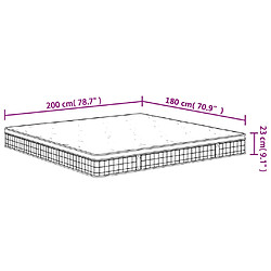 vidaXL Matelas à ressorts bonnell moyen 180x200 cm pas cher