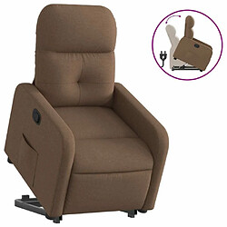 Maison Chic Fauteuil Relax pour salon, Fauteuil inclinable Marron Tissu -GKD23753