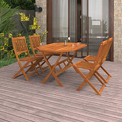 Maison Chic Ensemble de salle à manger de jardin 5 pcs,Table et chaises d'extérieur Bois d'acacia solide -GKD779590