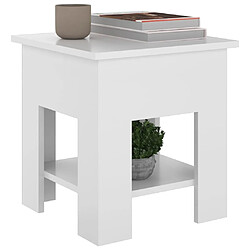 Acheter Maison Chic Table basse,Table Console Table d'appoint, Table pour salon Blanc brillant 40x40x42 cm Bois d'ingénierie -MN34200