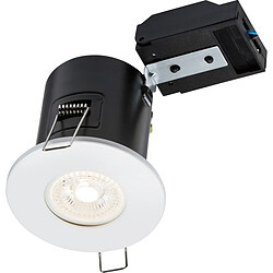 KNIGHTSBRIDGE Downlight fixe coupe-feu GU10 - Blanc 230V IP20 35W