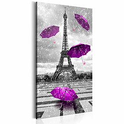 Paris Prix Tableau Imprimé Paris : Purple Umbrellas 60x120cm