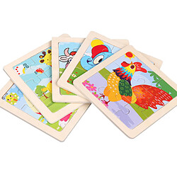 2 Ensembles de Jigsaw Puzzle Board Cartoon Animaux Modèles Jouets Cognitifs Interactifs pour Les Enfants pas cher